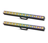 2PCS Barre Wallwasher Éclairage de Scène 180W, 12 Spotlights RGB LED Pixel Lumières DMX512 Lumières de fête Stroboscopiques Contrôle Sonore Pour DJ Scène Disco Concerts Mariage