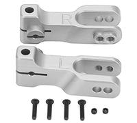 2pcs Barres anti-rouleaux Barons balancées bras avant suspension stabilisateur barre d'aluminium Pièces de remplacement en alliage avec vis pour la voiture télécommandée à (Argent)