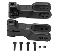 2pcs Barres anti-rouleaux Barons balancées bras avant suspension stabilisateur barre d'aluminium Pièces de remplacement en alliage avec vis pour la voiture télécommandée à (Noir)