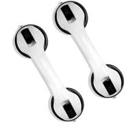 2pcs Barres D’Appui De Salle De Bain à Aspiration, Poignées De Support Suisses, Blessure De Handicap Personne âgée Assistance Poignée De Douche Poignée De Sécurité Mobile pour Un Soutien Et
