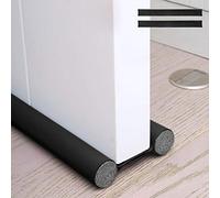 2Pcs Bas de porte double isolant, Boudin de porte anti froid, Boudin porte double isolant, Boudin protection contre courants d'air anti bruit, Joint de porte interieur universel etanche (Noir, 2Pcs)
