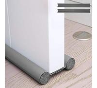 2Pcs Bas de Porte Double Isolant, Boudin de Porte Anti Froid, Boudin Porte Double Isolant, Boudin Protection Contre Courants d'air Anti Bruit, Joint de Porte Interieur Universel Etanche (Gris, 2Pcs)