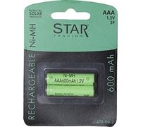 2pcs batterie de rechange AAA article solaire 1,2V NI-MH 600mAh