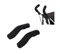 2Pcs Bébé Poussette Housse de Protection de Canne Poignée Landau Accoudoir Universelle Élastique Antipoussière ProtecteurManches Protège-mains de Maman (Noir) (Accoudoir)