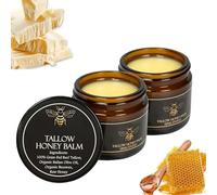 2PCS Beef Tallow Cream, Baume De Suif De Bœuf Nourri à L’Herbe Biologique Au Miel Cru - Crème Hydratante,Nourrissant Et Hydratant pour Le Corps Et Le Visage
