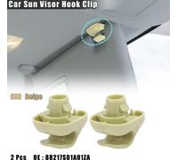 2pcs Beige Voiture Visière Crochet Clip Support Retenue 88217S04003ZA