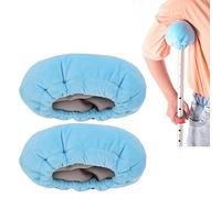 2pcs béquilles sous les bras,rembourrage pour béquilles de bras de marche, housses d'oreiller à poignée souple bleues accessoires pour poignées aisselles, accessoires bariatriques en mousse souple po