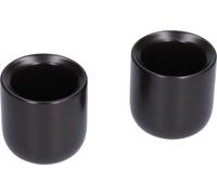 2Pcs Bevel Ceramic Coffee Cup 100ml Thickened Hand Made Mug for Home Office RestaurantMatte Black