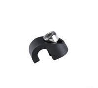 2PCS Bike Brake Cable Guide Clamp ABS Steel Black | ABS and steel mix, pour 3g lightweight per piece, black finish, secure cable routing, easy install