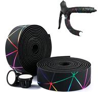 2pcs Bike -Lenkerklebeband farbenfrohe Leitungen Handlungsbalken Anti -Schlupf -Radfahren Wrap