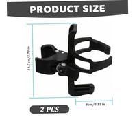 2Pcs Bike Water Bottle Holder, 360 Degree Rotating Practical Bike Cup Holder, Lightweight Water Bottle Cages for Bicycles Stroller WalkerBike