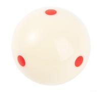 2pcs Billiards Training Cue Ball 57.2mm Resin Dots | High-impact resin, long-lasting gloss, 57.2mm standard size, red and white dots, 2-pack set