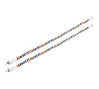 2pcs Bird Corde Perches | Toy à Mastication coloré et Stand en Spirale pour Les perroquets/calocasciques/Conures | Corde en Coton réglable avec vis en Acier Inoxydable (80CM)