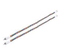 2pcs Bird Corde Perches | Toy à Mastication coloré et Stand en Spirale pour Les perroquets/calocasciques/Conures | Corde en Coton réglable avec vis en Acier Inoxydable (105CM)