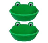 2Pcs Bird Food and Bath Bowl for Parrots, Splash-Proof Feeding Dish for Cockatiel, Lovebird, Parakeet, Grey Parrot, PP Container for Eating, Drinking, and Bathing