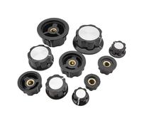 2Pcs Black 6MM Shaft Hole Top Potentiometer Volume Control Rotary Knob Cap MF-A01/A02/A03/A04/A05 WH118 Rotary Switch Knobs Caps NWPNLXEA(2Pcs A03)