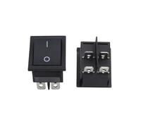 2pcs Black AC 15A 250V 20A 125V 4 Pins DPST On/Off Rocker Switch Spring Momentary automatic falls back in its off state