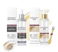 2pcs Black And White Rice Exfoliant,Gentle Exfoliator, Moisturizing & Pore Minimizer For Face