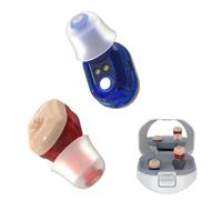 2pcs Bleu Rouge - Appareil auditif Invisible sans fil, pour surdité/personnes âgées, réglable, amplificateur de son avec Base Rechargeable