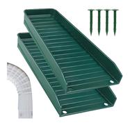 2pcs Bloc De Éclaboussures De Le Bas - Down Spout Extender | Du Plateau De Gouttière De Pluie | Divertisseur De Drain De Gouttière Pour Prévenir L'érosion Du Sol Pour La Protection