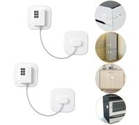 2PCS Bloque Fenêtre Sécurité Enfant KENLUMO , cadenas à combinaison, adaptés aux réfrigérateurs, lave-linge, armoires et fenêtres.