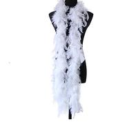 2Pcs Boa en Plumes, Plumes écharpe Déguisement Uni Guirlande Moelleuse pour Déguisement, Fête, Mariage, Décoration D'intérieur, 2M