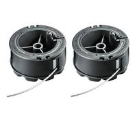 2pcs bobines fil - F016800570 compatible Bosch Universal GrassCut 18/26 - ABS durable - Noir