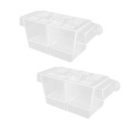 2PCS Boîte De Reproduction D'aquarium en Plastique Transparent avec 2 sous-Traits De Diviseurs pour Les Protections Crevettes Poisson Et Boîte Reproduction D'isolement pour Poisson D'aquarium