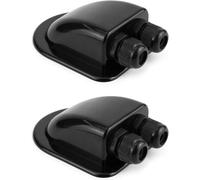 2PCS Boîtier d'entrée de Câble Double, Passe Toit IP68 Étanche en ABS pour Installation de Câbles Solaires, Résistant aux Intempéries pour Caravane, Bateau et Applications Photovoltaïques