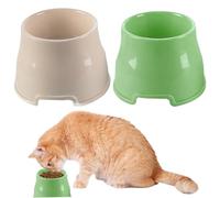 2pcs Bols de Chiens élevés Non glissé PP Bol de Chiens à Longue Oreille Récipient d'eau Haute capacité pour Les Cocker Les