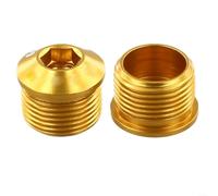 2pcs Bouchon Pédale Vélo Alliage M14xP1.0 2pcs Bouchon Pédale | Alliage aluminium, léger 5g, mat, fixation pour m14, anti- durable(金色9mm)