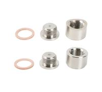 2Pcs Bouchons Capteur D'o2 En Acier Inoxydable, Asudaro Douille Filetée à Souder M18 X 1,5 Avec Joints, Accessoires Pour Capteur D'oxygène, Fiche Montage Et Kit D'adaptateur Fiche