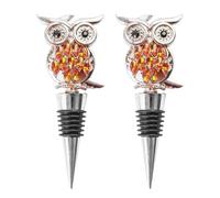 2Pcs Bouchons De Bouteille De Vin Hibou, Bouchons De Bouteille De Vin Créatifs, Bouchons De Vin Rouge En Forme D'Animal, Bouchons De Vin Réutilisables, Bouchons De Champagne D'Étanchéité