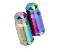 2pcs Bouchons de Valve Bicyclettes Capuchons de Soupape d'air Couvercle Buse de Gaz en Alliage de Titane pour Vélos Route VTT (Couleur : Multicolore)