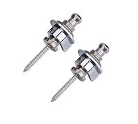 2Pcs Boucle sangle de guitare, sangle de verrouillage anti-dérapant Accessoire pour guitare électrique basse (7 * 3 * 3cm-Silver)