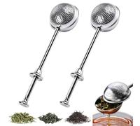 2pcs boule a the, infuseur thé, filtre à thé, Infuseurs à Thé en Acier Inoxydable avec Poignée Longue et Courbée, Filtre à Thé Durable et Sans Odeur pour Tasses pour Thé en Vrac, Épices