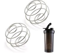 2Pcs Boule de Secousse de Shaker Protéines,Protein Shaker,Melangeur Anti Grumeaux Biberon,Mélangeur Biberon,Boule Shaker Étiquette
