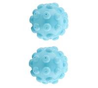 2Pcs Boules Réutilisables en PVC Bleu, Boule de Lavage pour la lessive et l'adoucisseur d'air