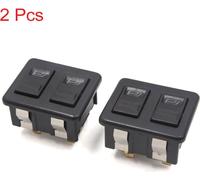 2pcs Bouton Lève Vitre Camion Universel 10 Bornes Doubles Rangées Commutateur