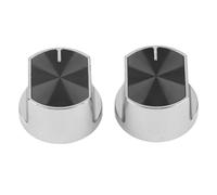 Zerodis 2Pcs Boutons de Brûleur Universal de Cuisinière Poêle à Gaz Cuisinière Partie Contrôle Boutons de Remplacement en Métal Rotary Four Interrupteur Accessoire Commutateur Four