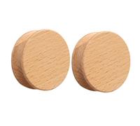 2pcs Boutons Porte auto-adhésif Manche en bois pour chambre d'enfant autocollant Poignées D'armoire en bois Poignet de Placard,Tiroir,Armoires,Cuisine,Salon,Pas de poinçonnage (60mm,A)