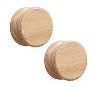 2pcs Boutons Porte auto-adhésif Manche en bois pour chambre d'enfant autocollant Poignées D'armoire en bois Poignet de Placard,Tiroir,Armoires,Cuisine,Salon,Pas de poinçonnage (40mm,B)