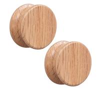 2pcs Boutons Porte auto-adhésif Manche en bois pour chambre d'enfant autocollant Poignées D'armoire en bois Poignet de Placard,Tiroir,Armoires,Cuisine,Salon,Pas de poinçonnage (40mm,C)