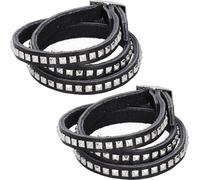 2pcs bracelet à rivets réglable multicouche -Stylish -Poignet -Wrap -Décoration pour les fêtes
