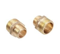 2Pcs Brass G1/2" to G3/4" Male Thread Garden Water Connectors Watertap Reducing Joints Washing Machine Connection Fittings