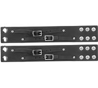 2pcs Breites Ledermanschette Armband Verstellbares Punk -Künstliche Handgelenkbandgürtel