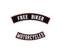 2pcs Broderie Personnalisée Rocker Nom Tag Grand Patch Bandage, étiquette De Numéro Militaire Personnalisé pour moto Motard Plusieurs Sacs de Vêtements Gilet Fer Sur le Dos