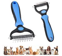 2pcs Brosse Chien Brosse Chat, Peigne Déméloir Chien Professionnel et Brosse Chien Poil Long, Chien Chat Lapin Brosse Démêlage Râteau Toilettage Accessoire démêlage pour Animaux Poils Longs Courts