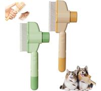2PCS Brosse de Toilettage Autonettoyante pour Animaux, Peigne Anti Puces pour Chat et Chien, Peigne Anti-puces pour Animaux de Compagnie, Brosse anti Puce Chien, Brosse anti Puces pour Chat (Mix)