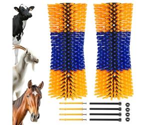2Pcs Brosses à Gratter pour Bétail, design incurvé amélioré adapté à la morphologie des bovins et des chevaux, Soulage les démangeaisons du dos de la vache, Brosses de Massage pour chevaux, vaches
